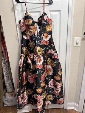 Floral Strapless Dress